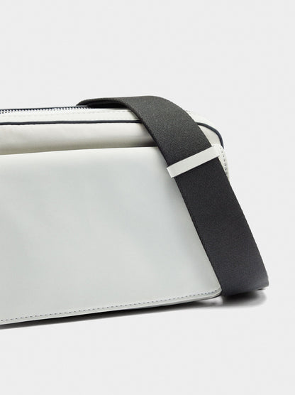 Nylon Crossbody Bag With Flap