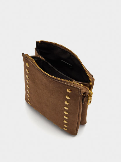Crossbody Bag With Texture And Studs