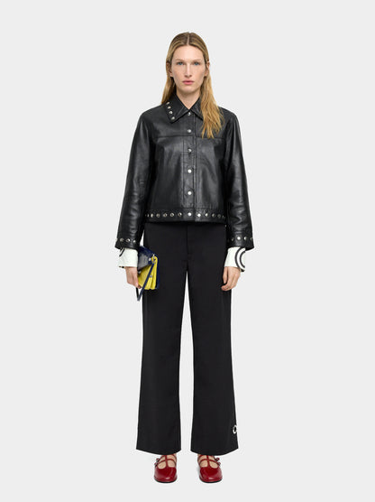 Leather Jacket With Studs