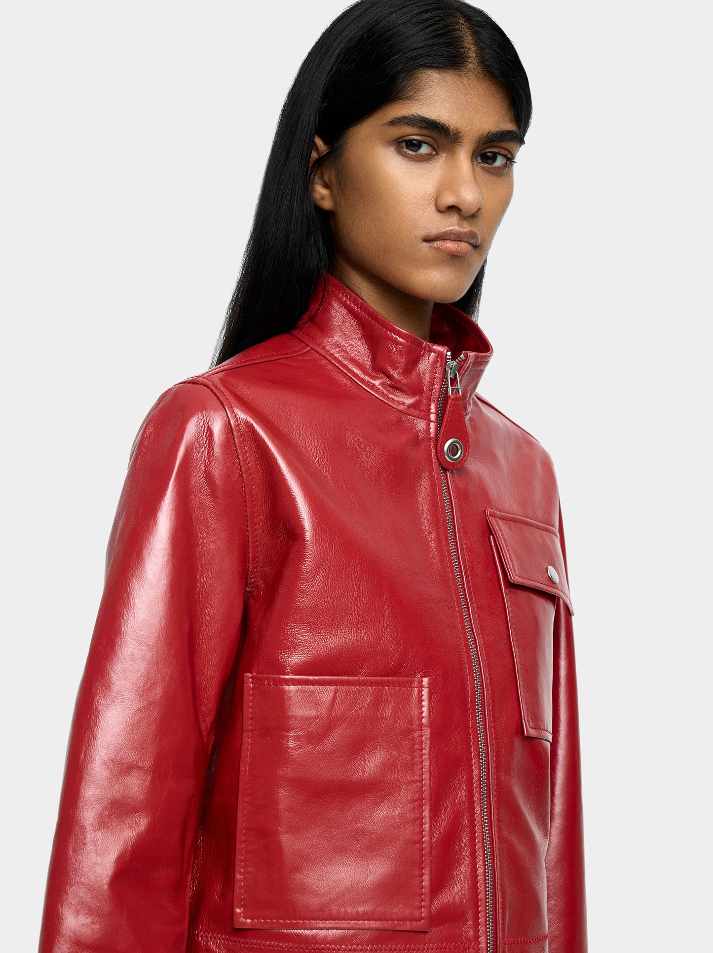 Leather Jacket With Zipper