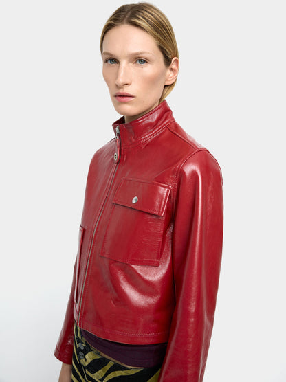 Leather Jacket With Zipper