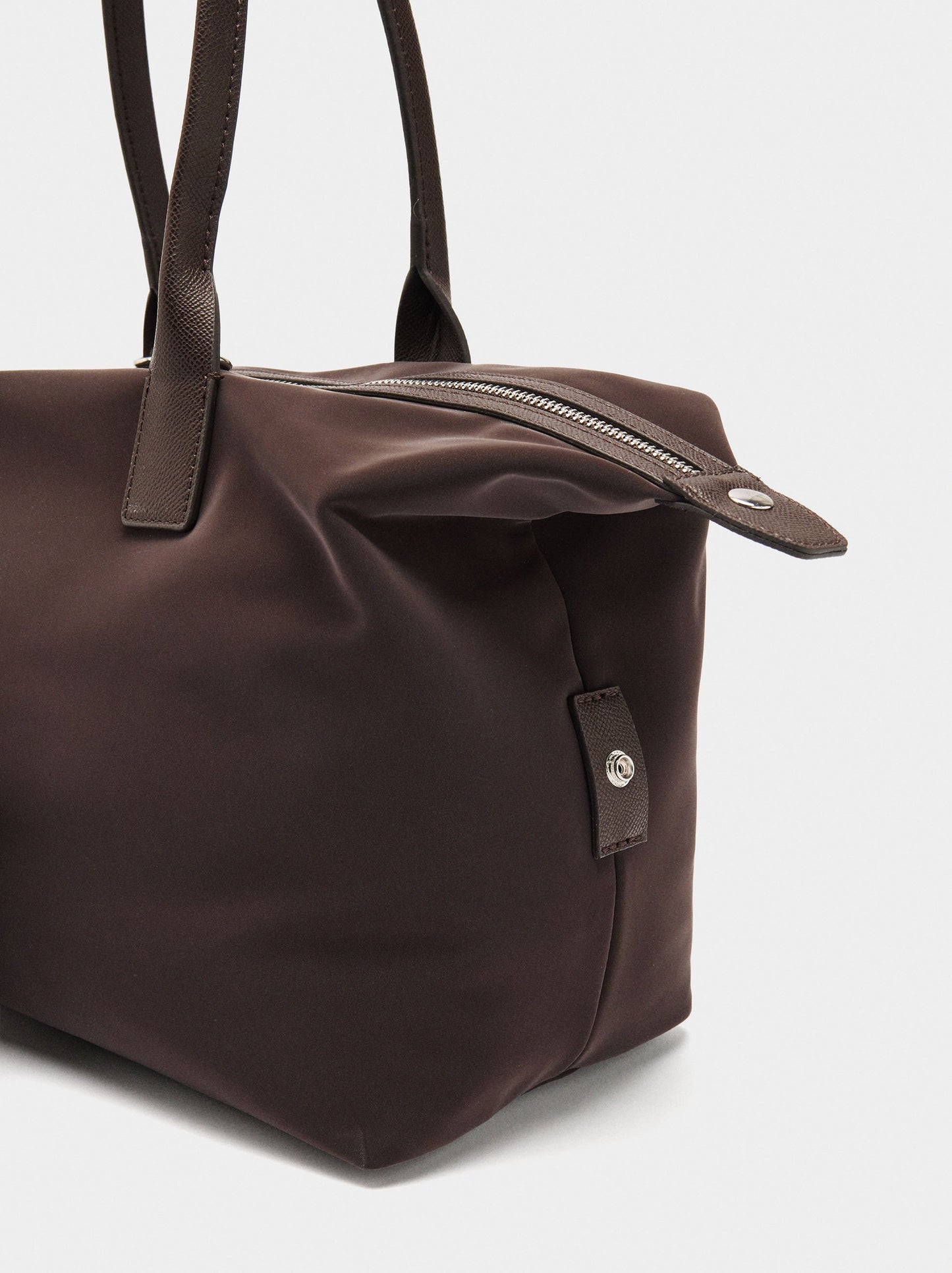 Shopper Bag With Soft Texture And Pendant