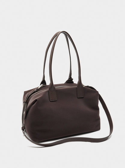 Shopper Bag With Soft Texture And Pendant