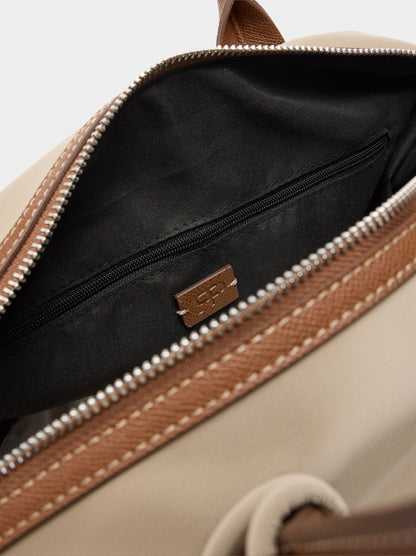 Shopper Bag With Soft Texture And Pendant