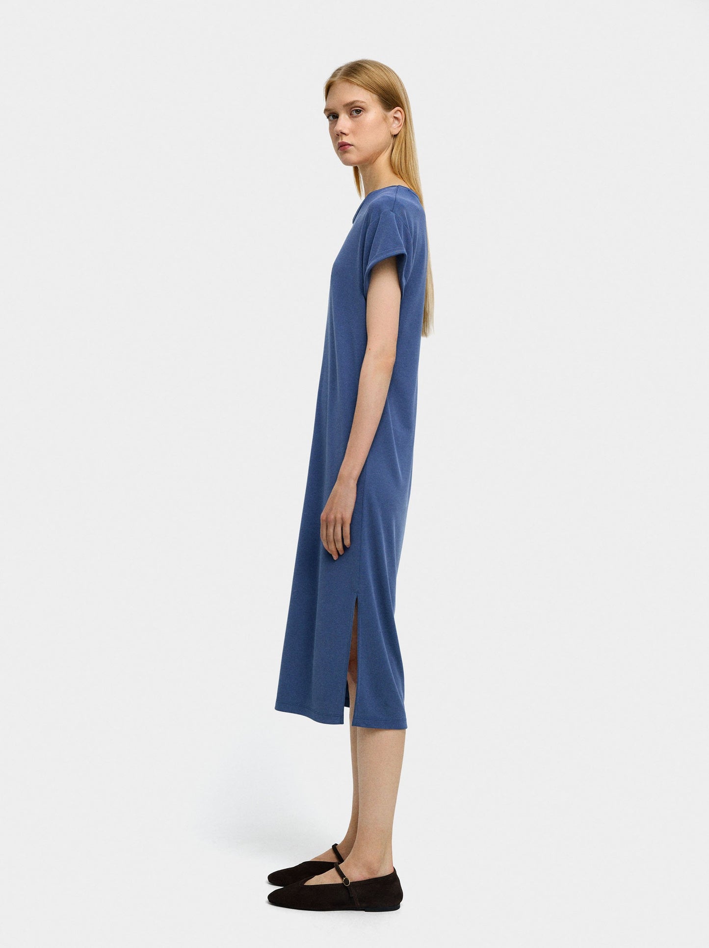 Plain Midi Dress