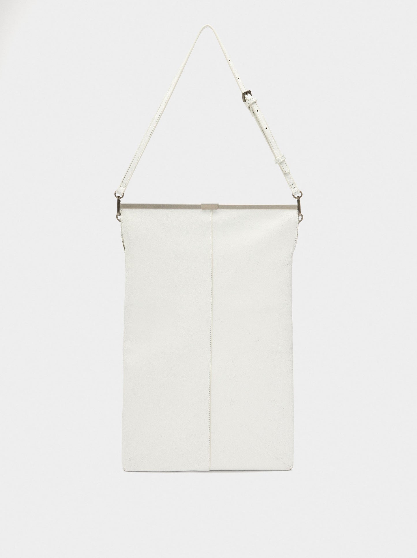 Shoulder Bag With Cracked Leather