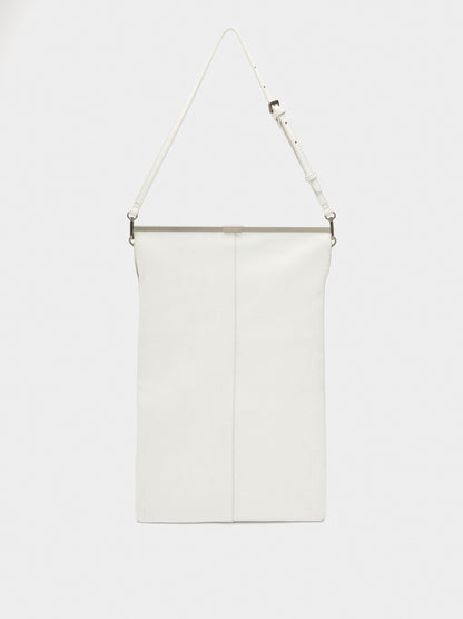 Shoulder Bag With Cracked Leather