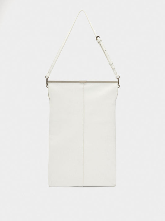 Shoulder Bag With Cracked Leather