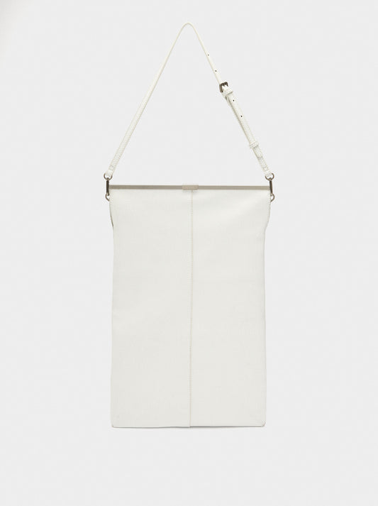 Shoulder Bag With Cracked Leather