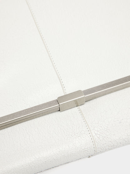 Shoulder Bag With Cracked Leather