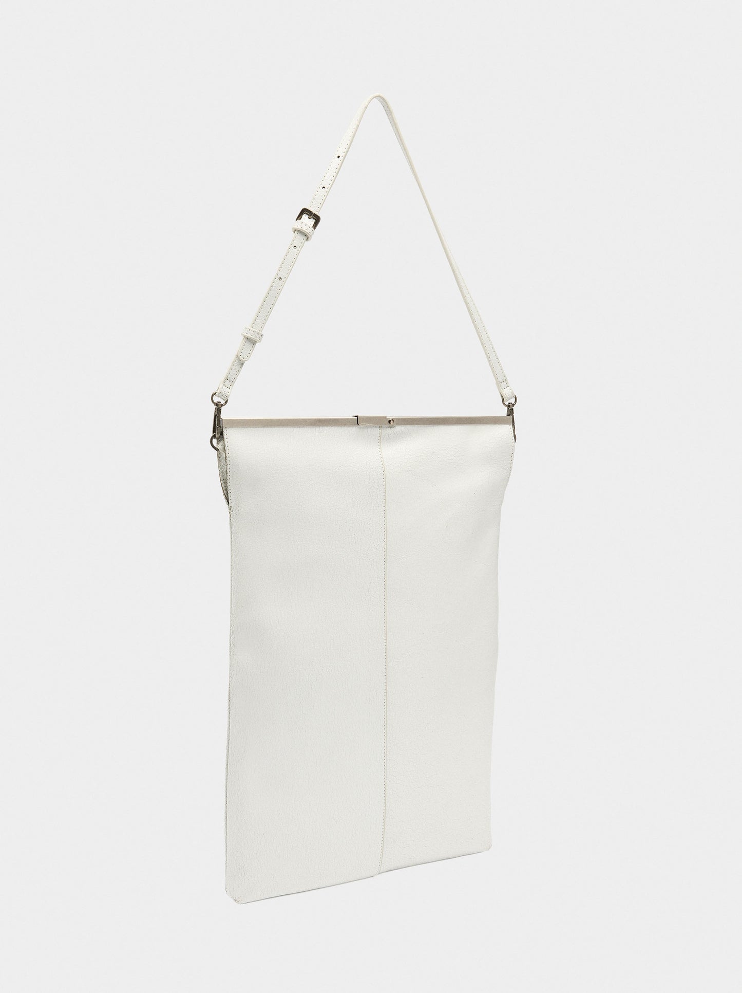 Shoulder Bag With Cracked Leather