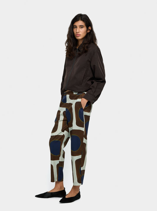 Printed Lyocell Trousers
