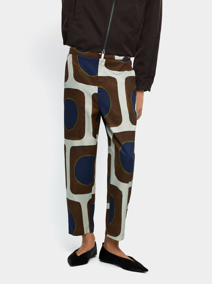 Printed Lyocell Trousers