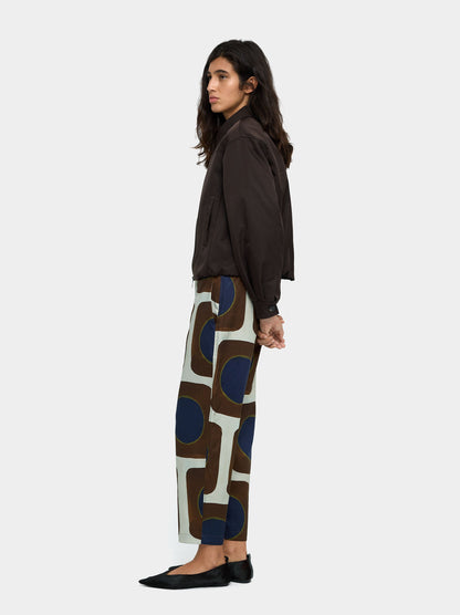 Printed Lyocell Trousers