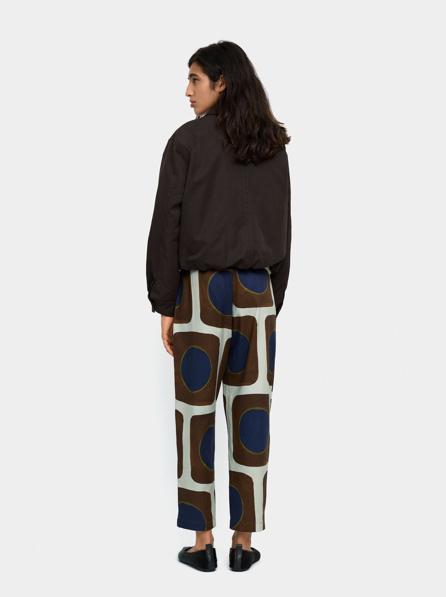 Printed Lyocell Trousers