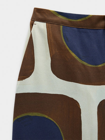 Printed Lyocell Trousers