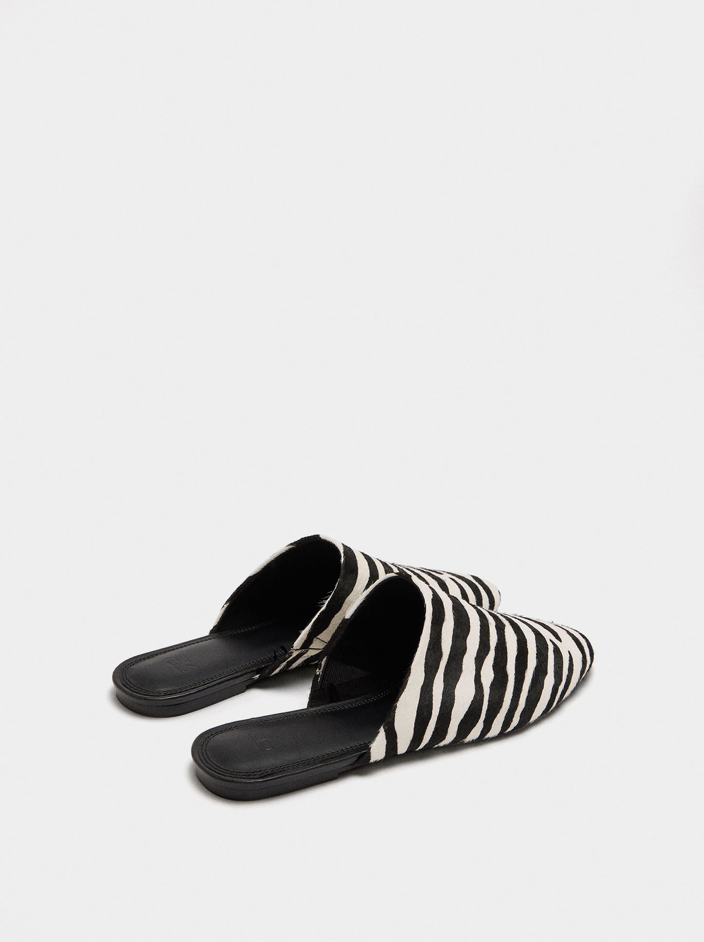 Animal Print Fur Mule Shoes