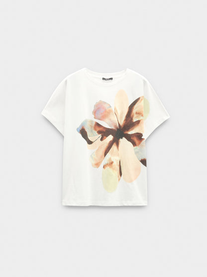 T-Shirt With Floral Print