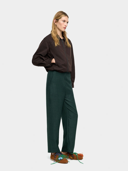 Trousers With Crinkled Effect