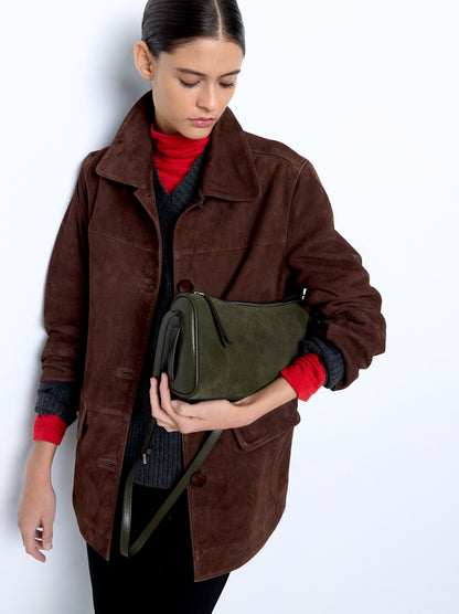 Crossbody Bag With Leather Details