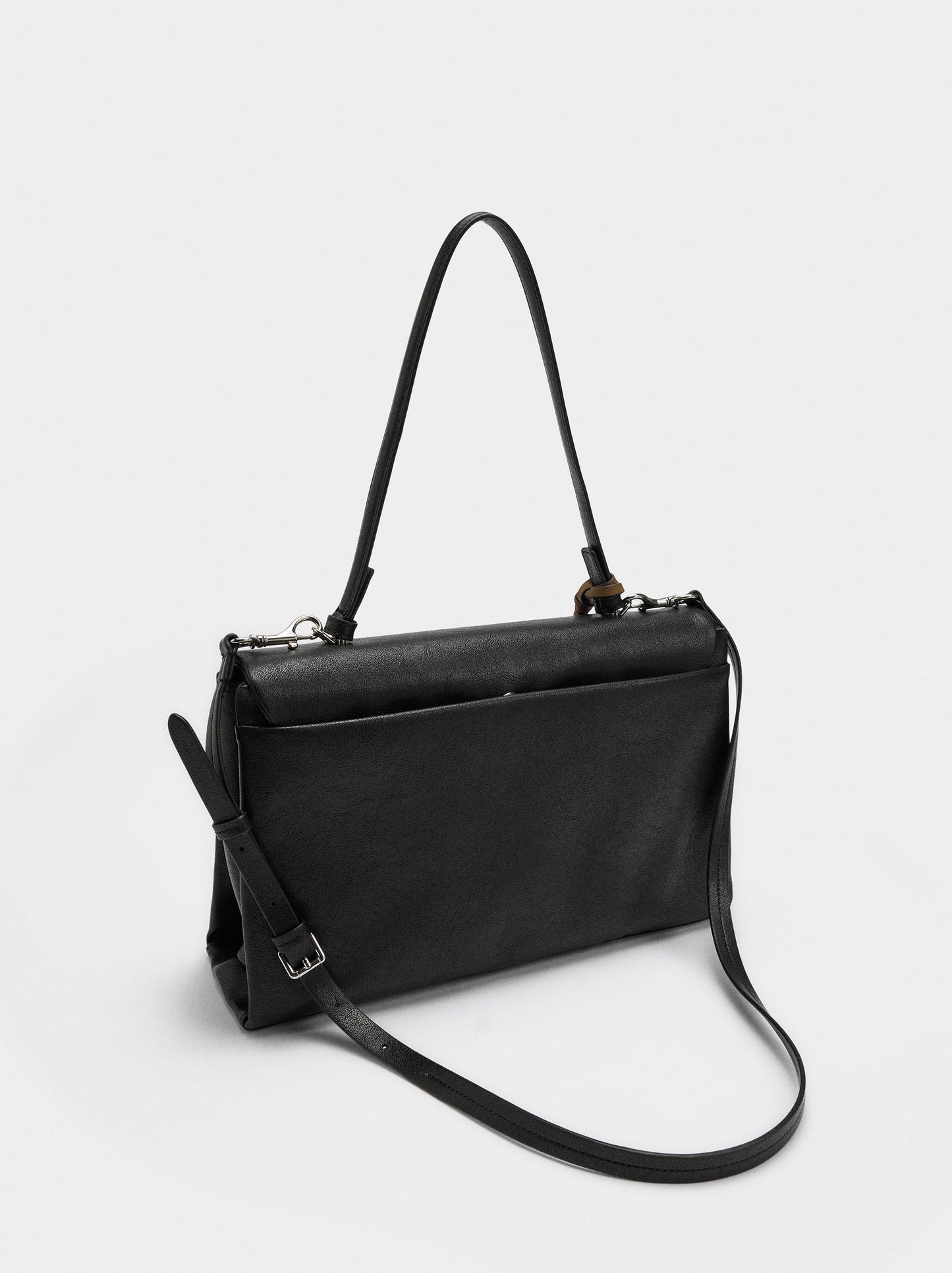 Handbag With Flap And Crossbody Strap