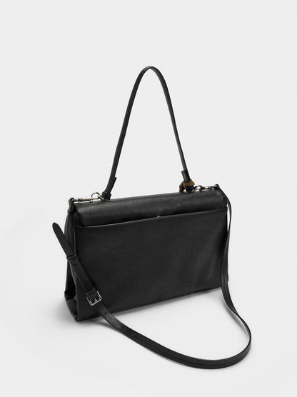 Handbag With Flap And Crossbody Strap