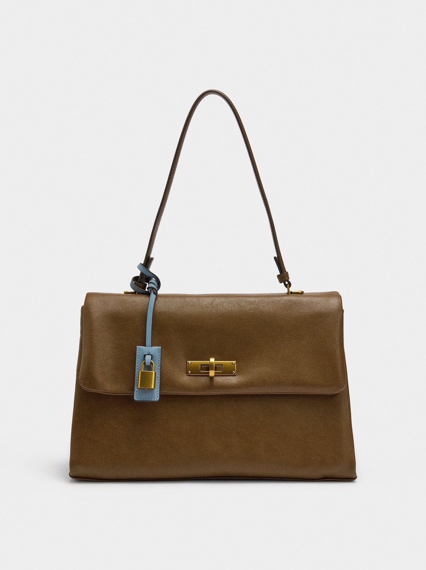 Handbag With Flap And Crossbody Strap