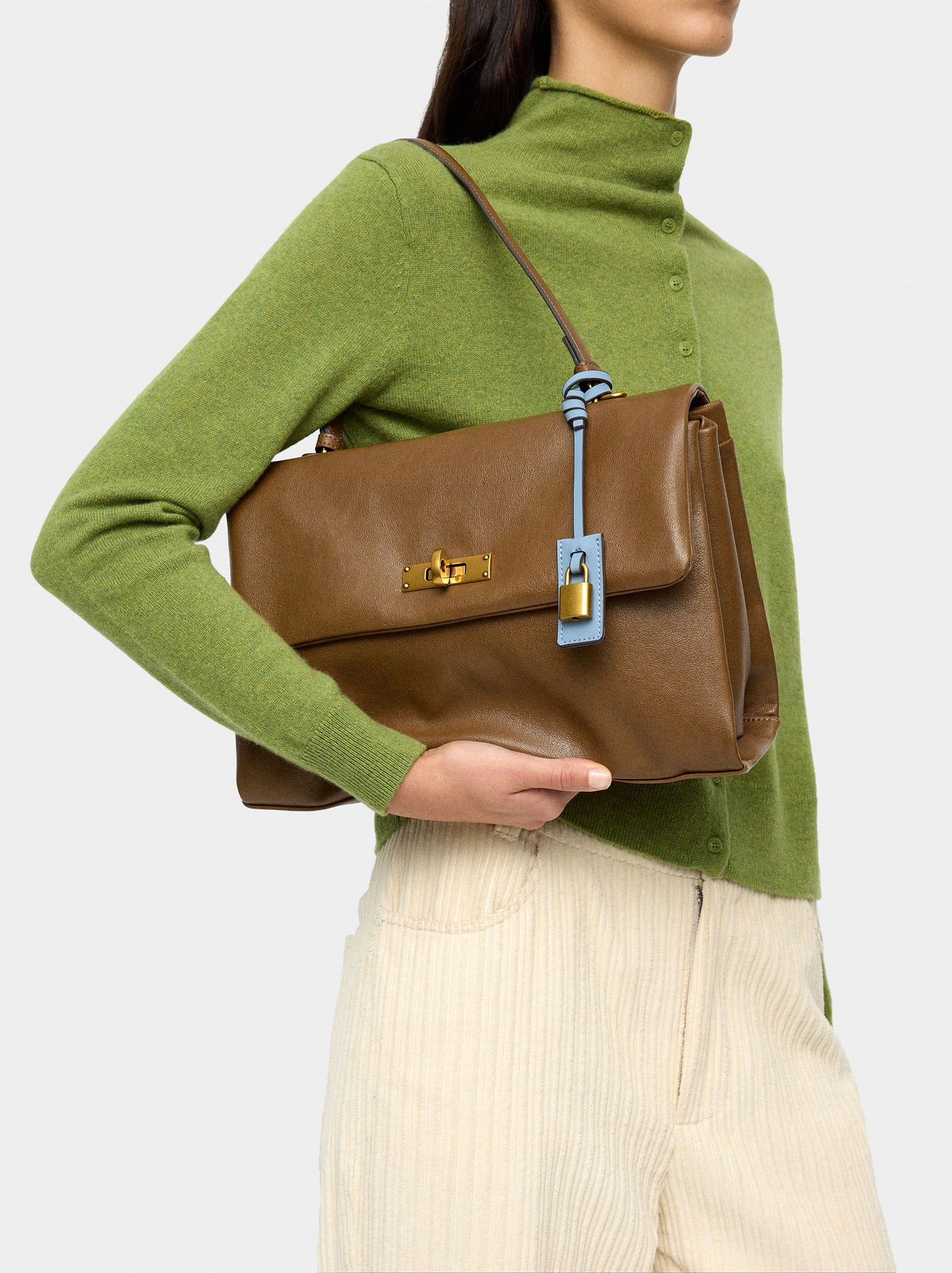 Handbag With Flap And Crossbody Strap