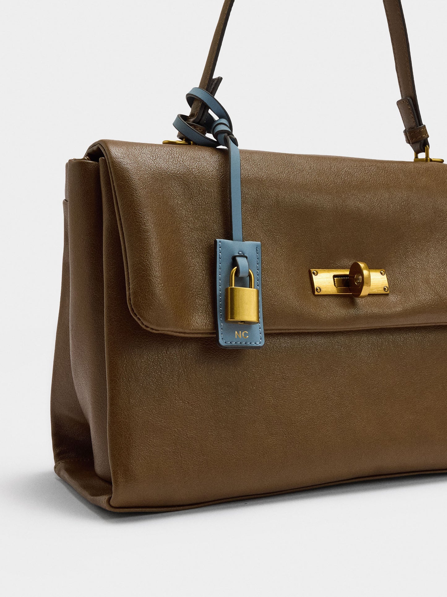 Handbag With Flap And Crossbody Strap