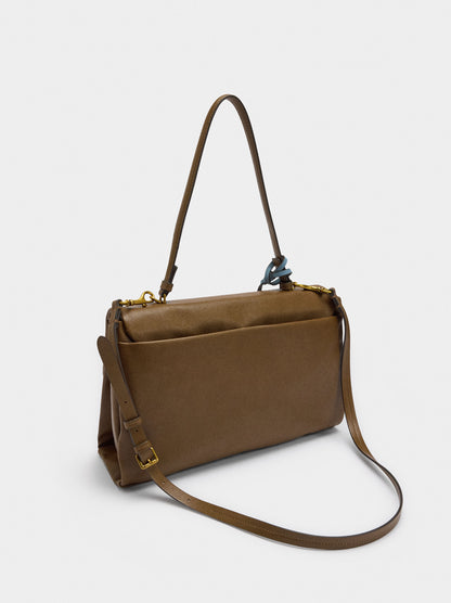 Handbag With Flap And Crossbody Strap