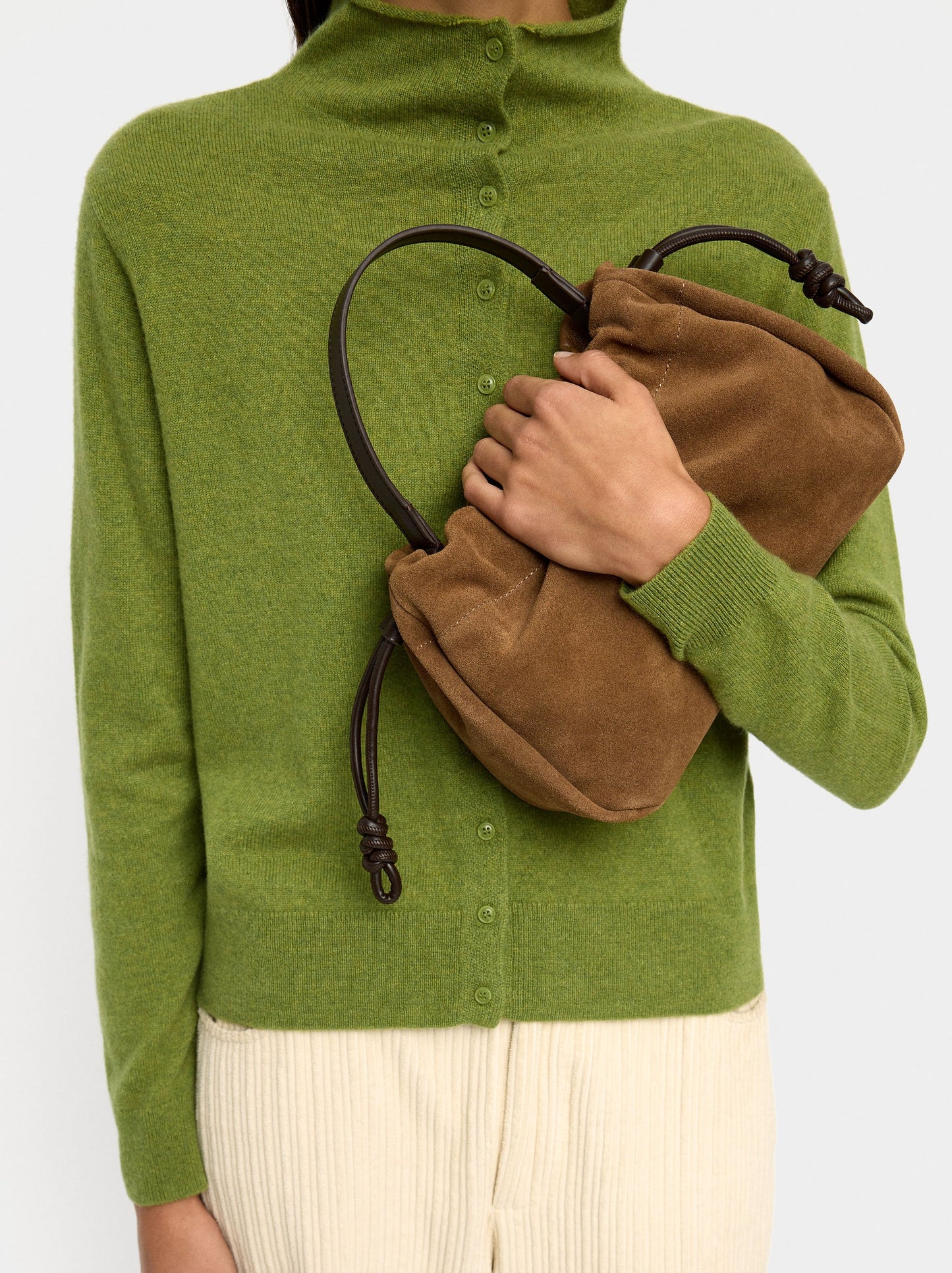 Handbag With Suede Leather