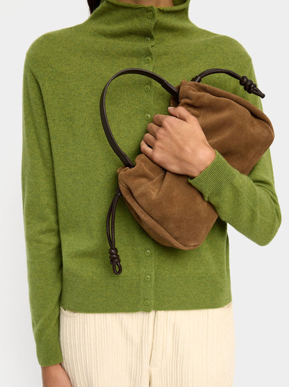 Handbag With Suede Leather