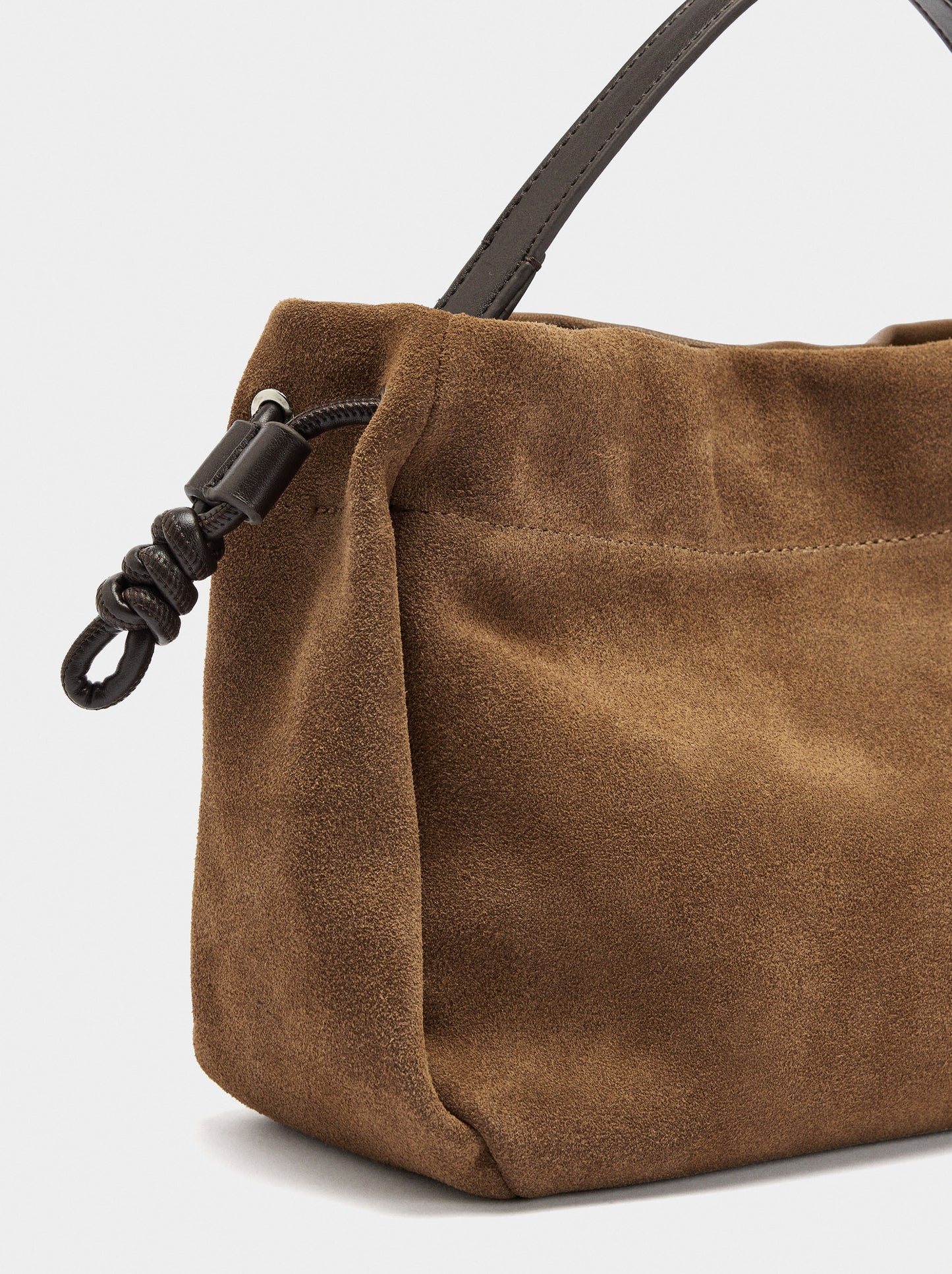 Handbag With Suede Leather