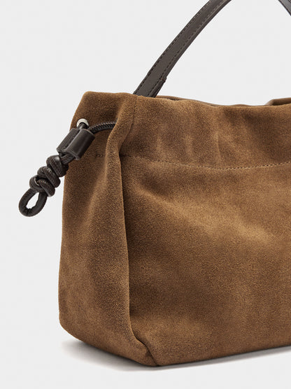 Handbag With Suede Leather