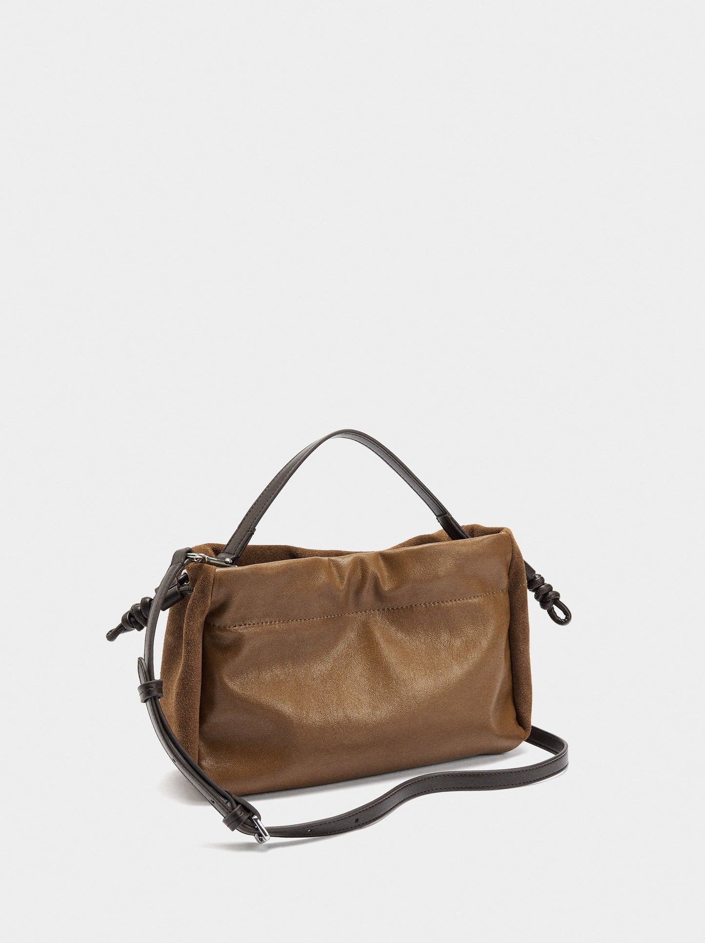 Handbag With Suede Leather