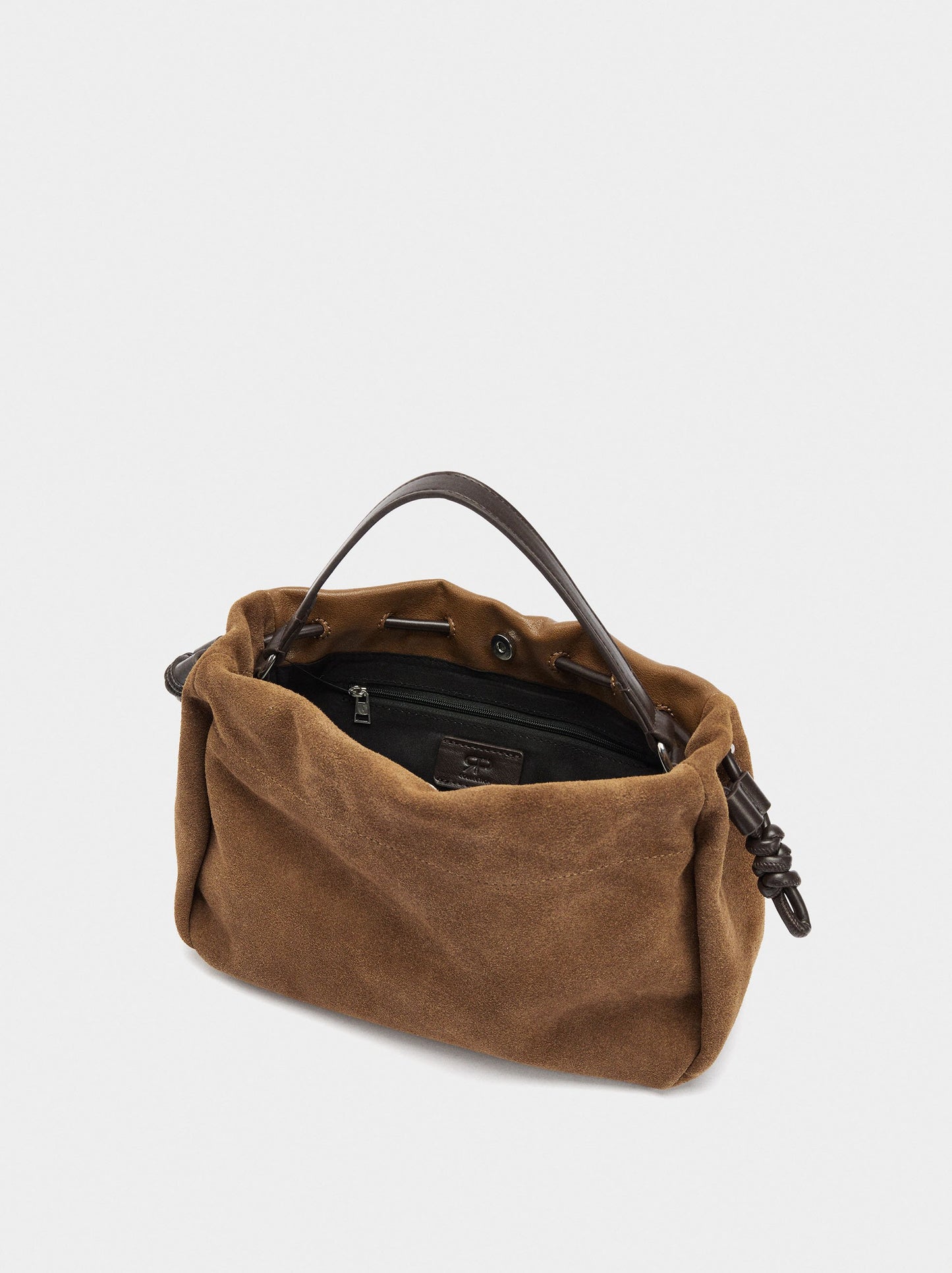 Handbag With Suede Leather