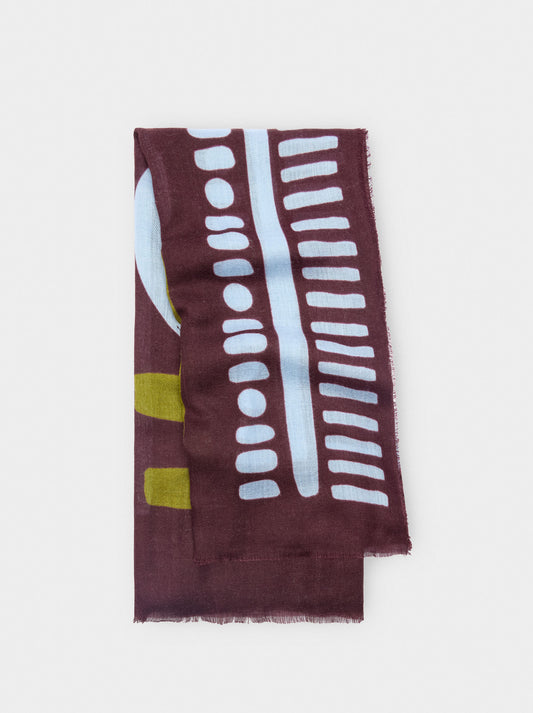 Printed Scarf With Wool