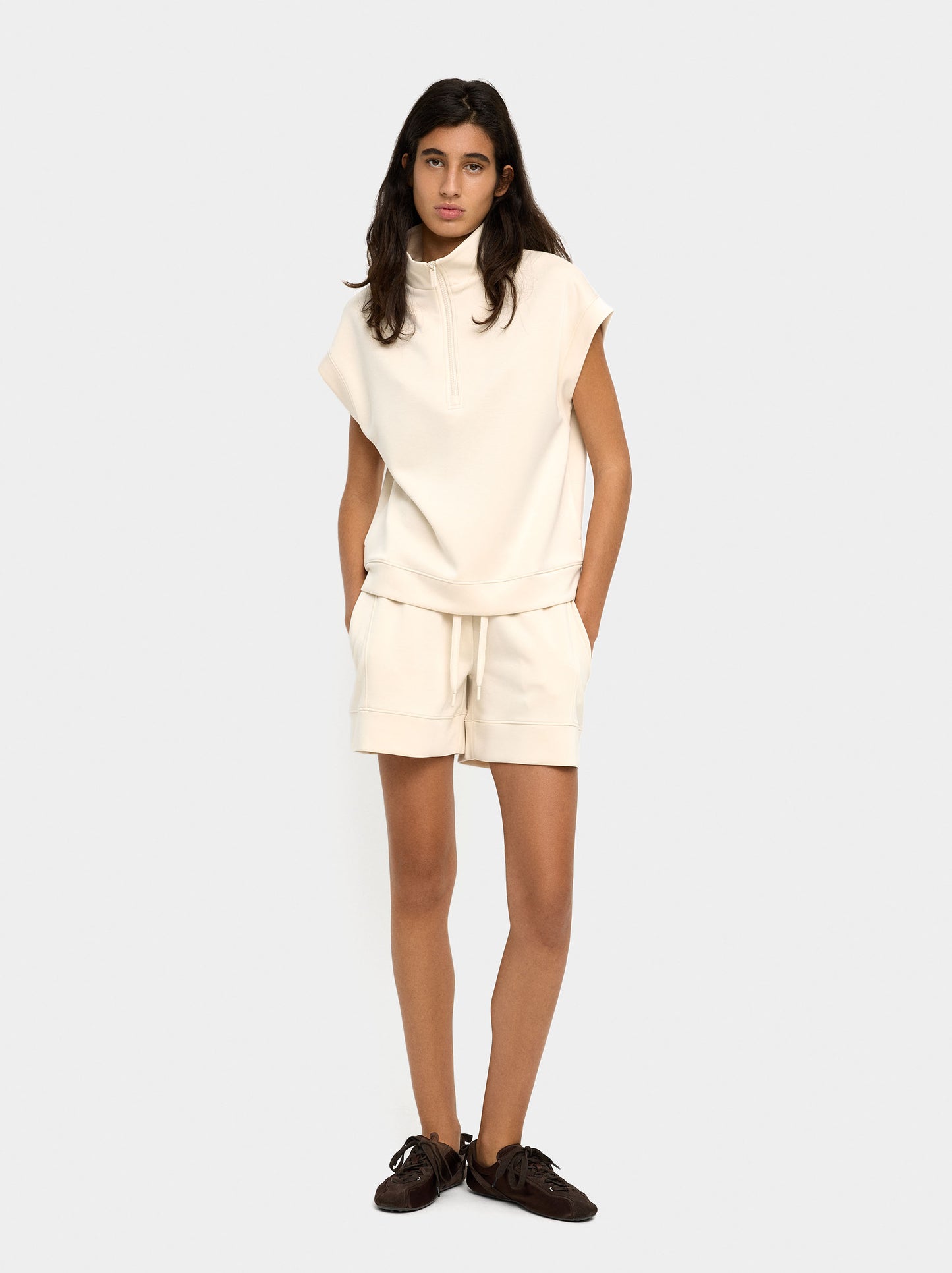 Shorts With Elastic Waist And Soft Touch