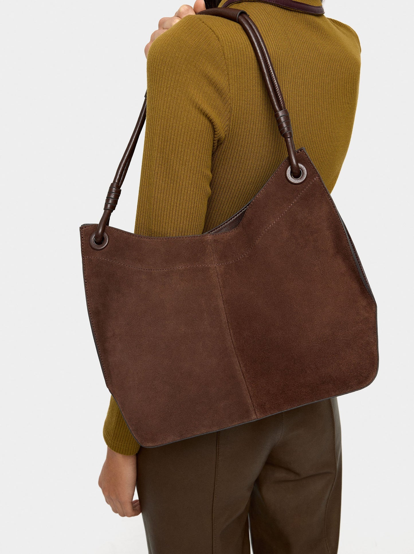 Shoulder Bag With Leather Details