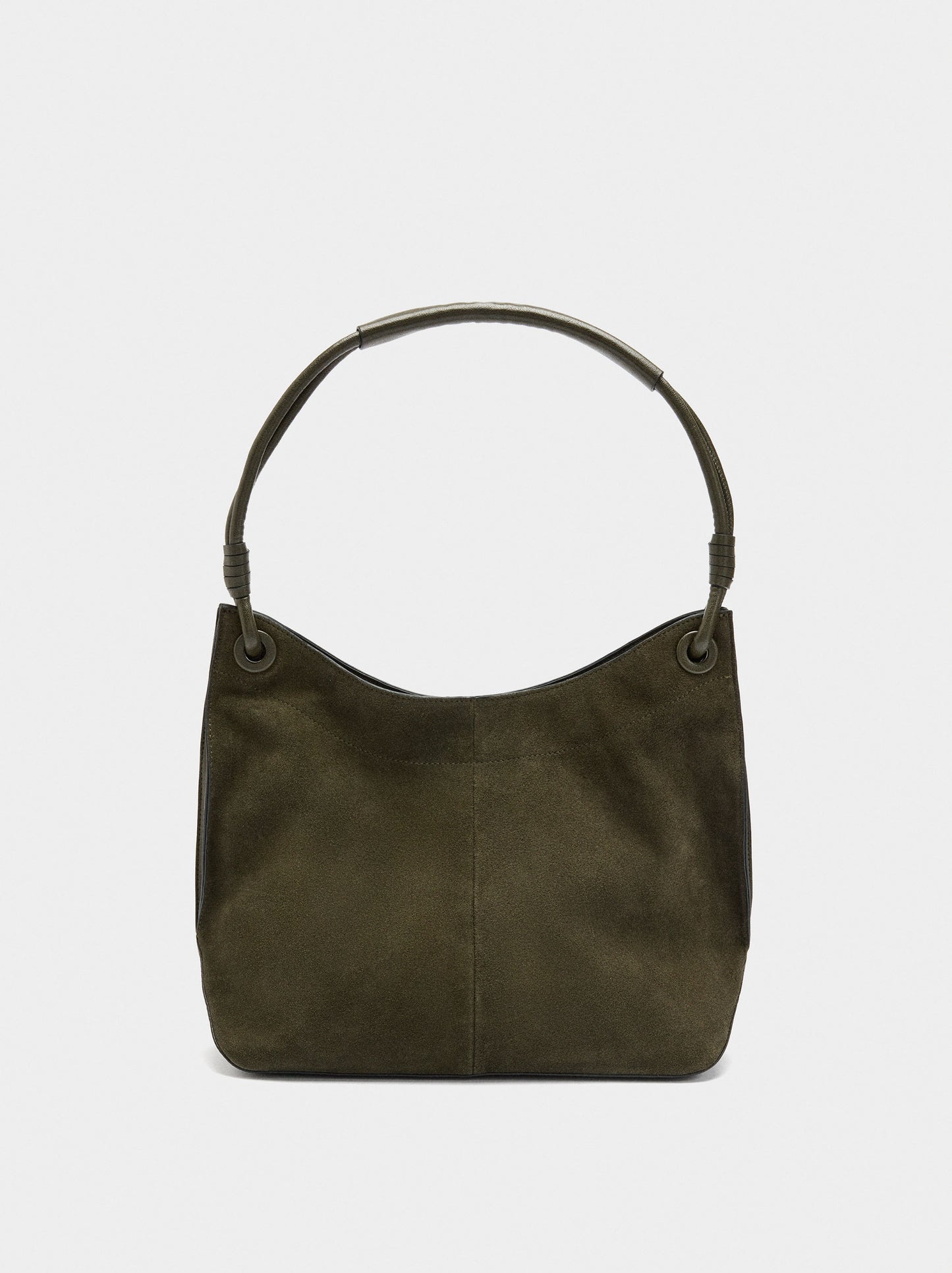 Shoulder Bag With Leather Details