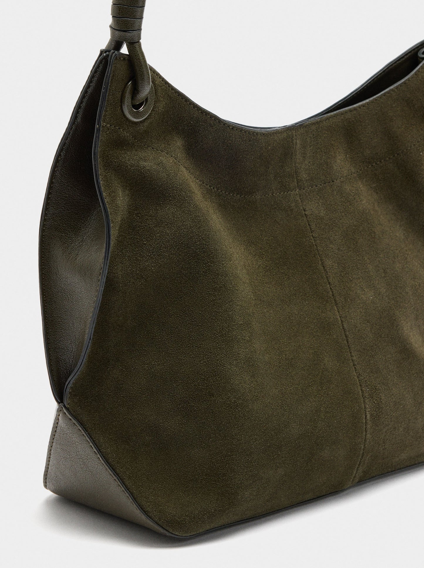 Shoulder Bag With Leather Details
