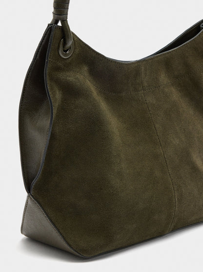 Shoulder Bag With Leather Details