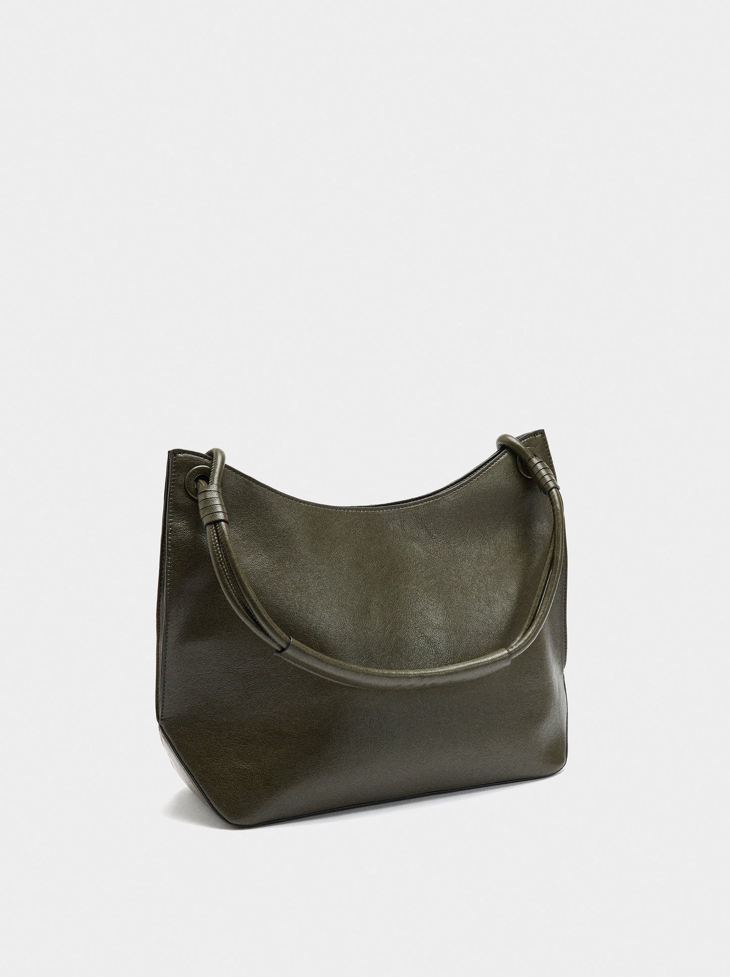 Shoulder Bag With Leather Details