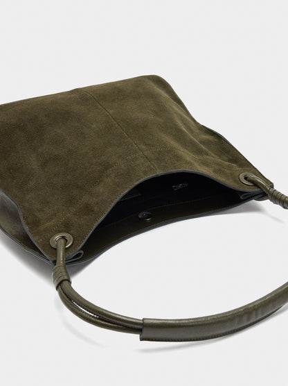 Shoulder Bag With Leather Details
