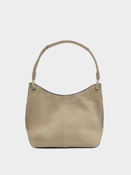 Shoulder Bag With Leather Details