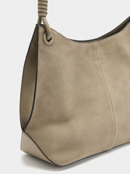 Shoulder Bag With Leather Details