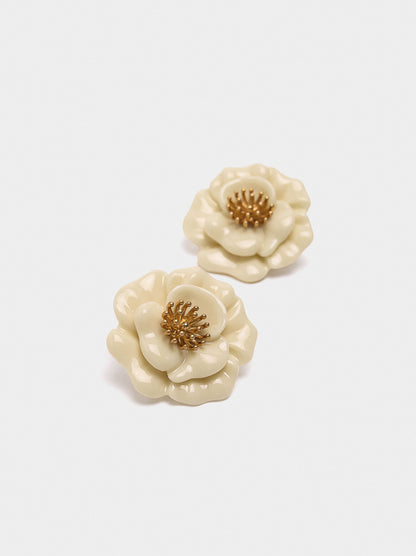 Maxi Resin Flower Earrings