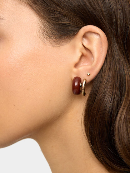 Open Hoop Earrings With Double Effect