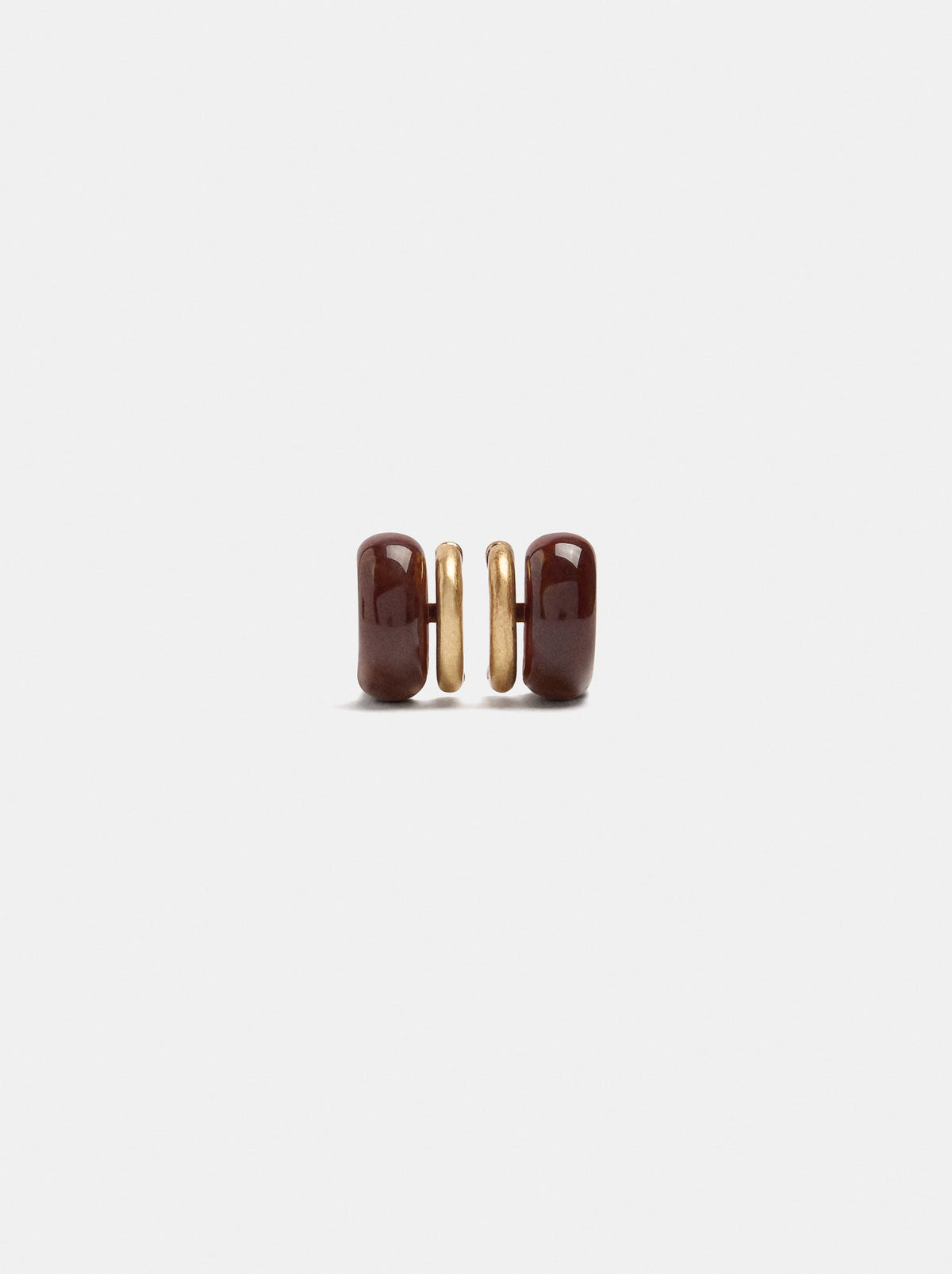 Open Hoop Earrings With Double Effect