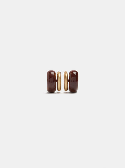 Open Hoop Earrings With Double Effect